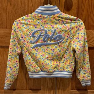 Ralph Lauren Polo Kid’s Yellow Floral Bomber Jacket